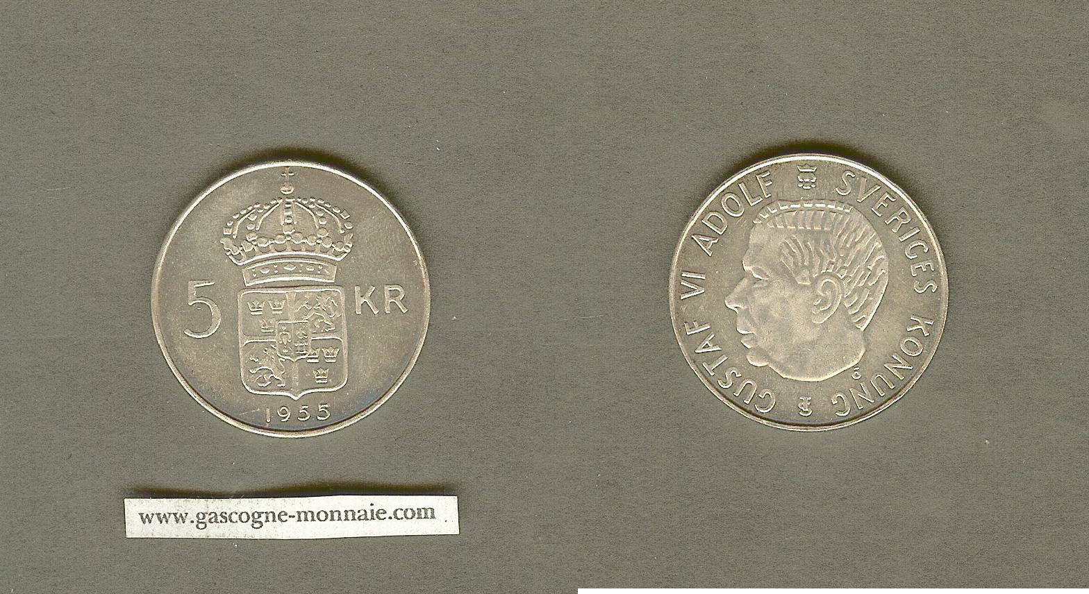 Sweden 5 kronor 1955 BU